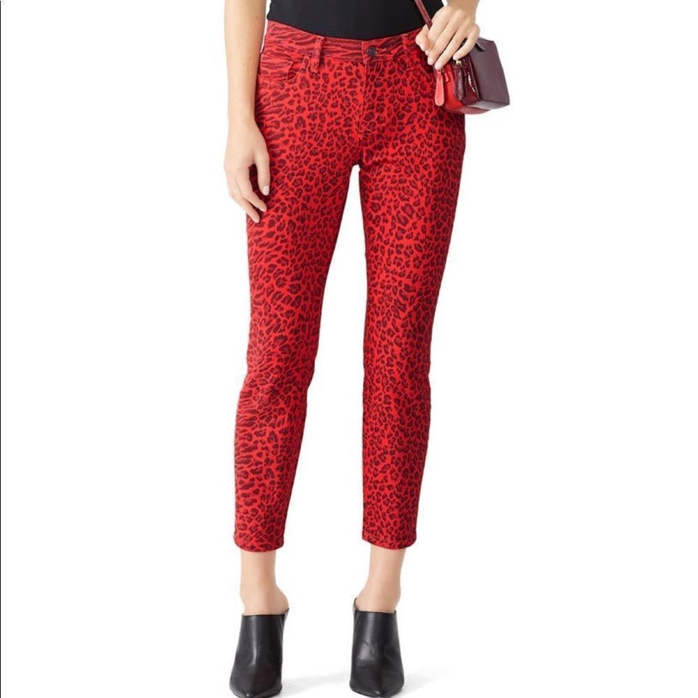 Current Elliot the stiletto leopard skinny jean